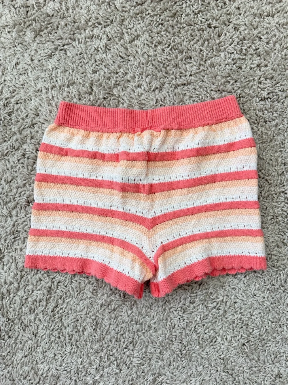 Baby GAP Toddler Coral Striped Knit Shorts 2T